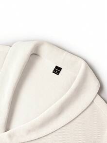 Calvornis Men's Fashion Casual Double-Breasted Shawl Neck Jacket - Beige - View 4