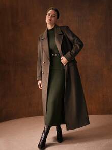 MOTF PREMIUM RIB KNIT PEPLUM HEM SWEATER & SKIRT, AUTUMN/WINTER - Blue - View 3