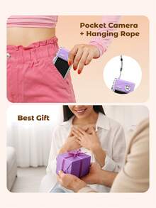 Teckwe 数码相机，适用于摄影、4K视频博客、180°翻转屏、8倍数码变焦的复古小型相机，配备32GB TF卡 - 多色 - 查看 6