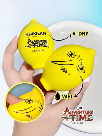 Adventure Time | SHEGLAM Lemongrab ÉPonge Marque Beauté Visage Maquillage CosméTique Pour Femmes Filles Parfait Pour Hiver IdéAl Pour Y2K ÉLéGant Mode Adapté Pour Anniversaire Xmas Cadeau FêTe PrêT Meilleure Couleur