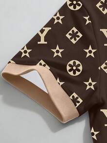 Resyla 女士休闲复古五角星印花 Polo 领短袖 T 恤 - 彩色 - 查看 3