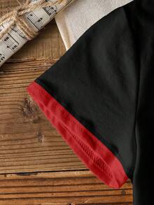 HELLO KITTY AND FRIENDS | SHEIN 女童夏季休闲猫咪樱花印花边饰短袖T恤 - 白色 - 查看 6