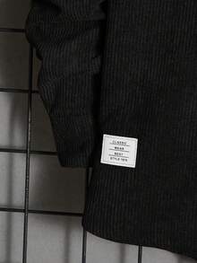 EASEVO Plus Size Men's Fitted Shirt And Pants Set - Black - View 12