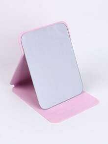 1pc Portable Makeup Mirror, PU Leather , Foldable, Travel Mirror, Suitable For Gifts, Travel Essentials, Makeup Essentials, Easy To Store Christmas, Suitable For Holiday Gifts
