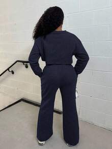 Alexandranx 2025夏季新品音乐节复活节圣帕特里克节生日派对毕业学生日常休闲百搭休闲邮轮旅行海滩日光浴网络休闲街头风格宽松运动女两件套 - 藍色 - 查看 2