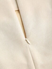 Sweetra Petite 秋冬季缤纷色彩麂皮褶裥A字迷你裙，娇小女款 - 杏色 - 查看 5