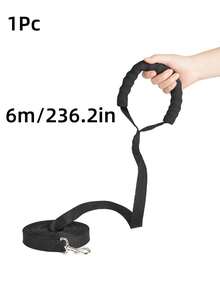 1pc Foam Handle Pet Leash, Running Dog Leash, Swimming Training Long Dog Leash. - Black - View 8