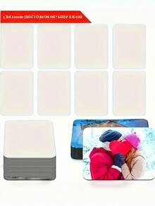 10 PCS Heat Transfer Magnetic Sheet For Customizable Fridge Magnets DIY Craft Material Office Home Decoration Party Favor Personalized Gift Idea Viral - Multicolor - View 2