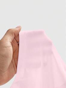 ROMWE Kawaii Quần short nữ màu xám họa tiết nốt đàn piano, dễ thương, màu hồng, gợi cảm, cổ khoét sâu. - Hồng - Xem 5