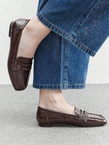 CUCCOO BIZCHIC Women's Casual Versatile Commuting Loafers Flats - Coffee Brown - View 5