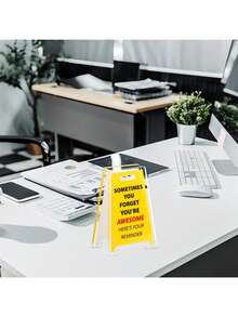 2/1pc Humor Office Decorations "Sometimes You Forget You Are Amazing, This Is A Reminder For You" Acrylic Table Sign - Funny Office Decoration Accessories - Perfect Gift For Friends/Coworkers/Family/Classmates - Style 2 - View 5