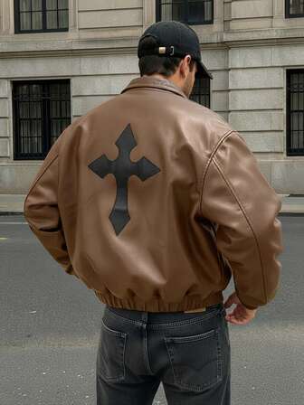 GENTILAND Men's Printed Casual Hooded Long Sleeve Jacket