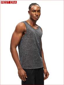Rest Era Men's Casual Comfortable Undershirt - Dark Grey - View 5