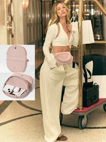 GLOWMODE 1.5L Easy Commute Water-Resistant Shoulder Strap Bag With Clippable Nano Pouch Daily Casual - Lotus root peach - View 2