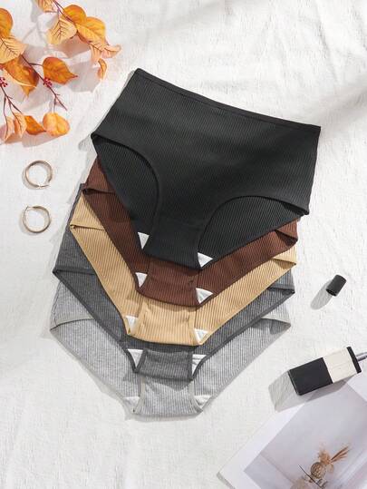 5条/包 大码纯色舒适内裤