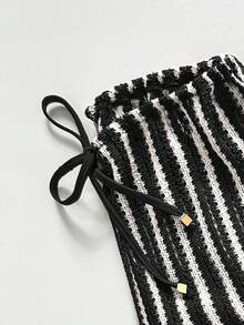 Swim Chiccia Bộ đồ bơi nữ kẻ sọc đi biển, áo khoác ngoài và quần bơi, bộ đồ bơi nữ, bộ đồ đi biển cho nữ, đồ bơi hai mảnh. - Nhiều màu - Xem 4