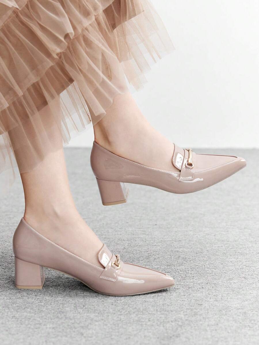 CUCCOO BIZCHIC Women's Pointed Toe Daily Commute Fashion High Heel Pumps Spring Shoes - Dusty Pink - View 1
