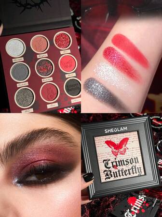 Cursed Chrysalis Palette 9 Colors Eyeshadow Eyeshadow Palette Creamy Matte Grunge Makeup Gothic Long-Lasting High Pigment Shimmer Eyeshadow Brand Beauty Makeup Face Paint Cosmetic For Women Girls Perfect For Winter Ideal For Y2K Fancy Fashion Suitable For Birthday Christmas Gift Party Ready Best Color