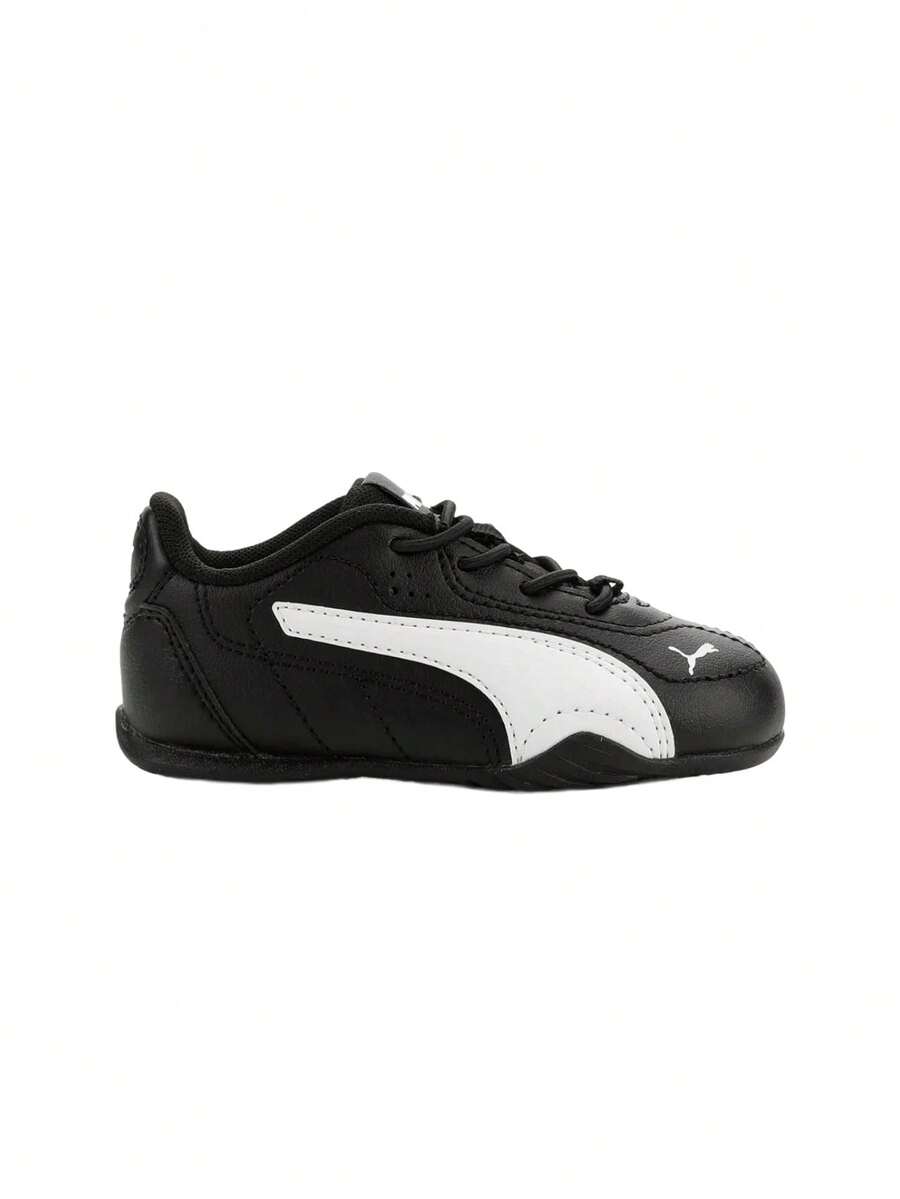 Puma CARINA Kids' Sneakers Padded Breathable Sporty Gym Commuting Training Black 403906-04 - Black White - View 1