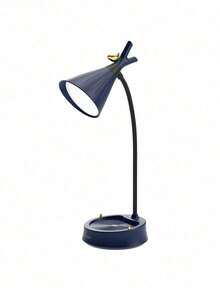 创意新款USB充电触控LED护眼学生阅读台灯，带手机支架，可折叠柔光夜灯，三色调光及无级调光，花鸟图案 - 彩色 - 查看 17