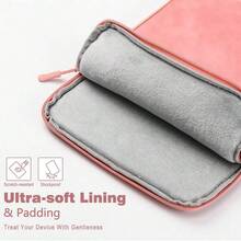 Tablet Carrying Case Compatible With Ipad, Kindle, Compatible With Samsung Galaxy And Android Tablets / Tablets Sleeve Bag Compatible With 7 ~ 8 / 9.7 ~ 11 /12.9~13 Inch Tablets Waterproof With Handle And Front Pocket - Pink - View 7