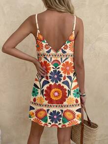 Sylviya 女士休闲印花迷你连衣裙，适合秋冬季节、夏季穿着，是外出度假的理想之选。 - 彩色 - 查看 7