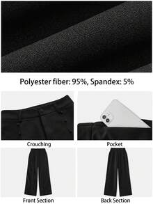 Maija Quần skinny cạp cao màu đen dành cho nữ, thích hợp cho tiệc Giáng sinh và các dịp lễ hội, áo dự tiệc mùa thu/đông, áo dự tiệc năm mới cho nữ, bộ đồ dự tiệc đêm giao thừa cho nữ. - màu đen - Xem 5