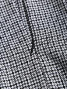 Sweetra Đầm nữ mùa Thu/Đông kiểu retro gợi cảm dáng ôm, thắt nơ, phối màu, họa tiết răng cưa, thoải mái, thường ngày. - màu đen - Xem 5