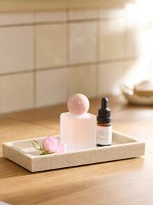 Cirelle 大理石纹树脂浴室托盘 - 酒店盥洗台收纳架，浴室洗漱用品及装饰品收纳托盘