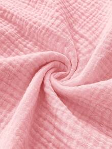 SHEIN Maternity Solid Color Spaghetti Strap Sleeveless Textured Fabric Casual Summer Dress - Pink - View 7