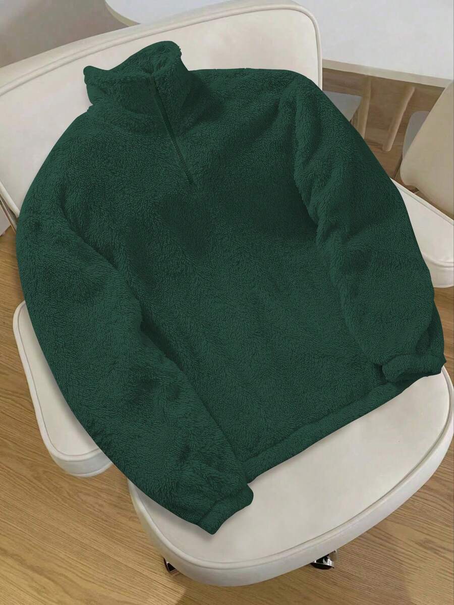 Claim Dot Áo nỉ chui đầu nam, phong cách đường phố, hợp thời trang, món quà tuyệt vời cho bạn trai/chồng, thích hợp cho các dịp thường ngày, thể thao, đi làm, đi học, du lịch, hoặc mặc đôi. - Màu xanh lá cây đậm - Xem 1