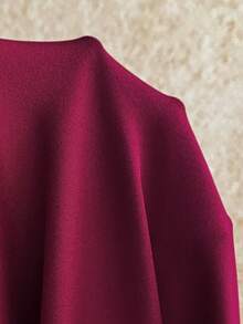 Soleia 休闲浪漫度假风白色豹纹深V领性感露背系带连衣裙 - 紅色 - 查看 3