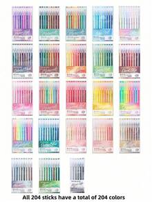 Bút gel vẽ graffiti Languo 177/204 màu, ngòi kim đầy đủ, mực chất lượng cao dành cho nghệ sĩ, có thể xếp chồng nhiều màu, vẽ nguệch ngoạc, viết tay, bút đánh dấu học tập, dụng cụ văn phòng phẩm nghệ thuật. - D - Xem 8