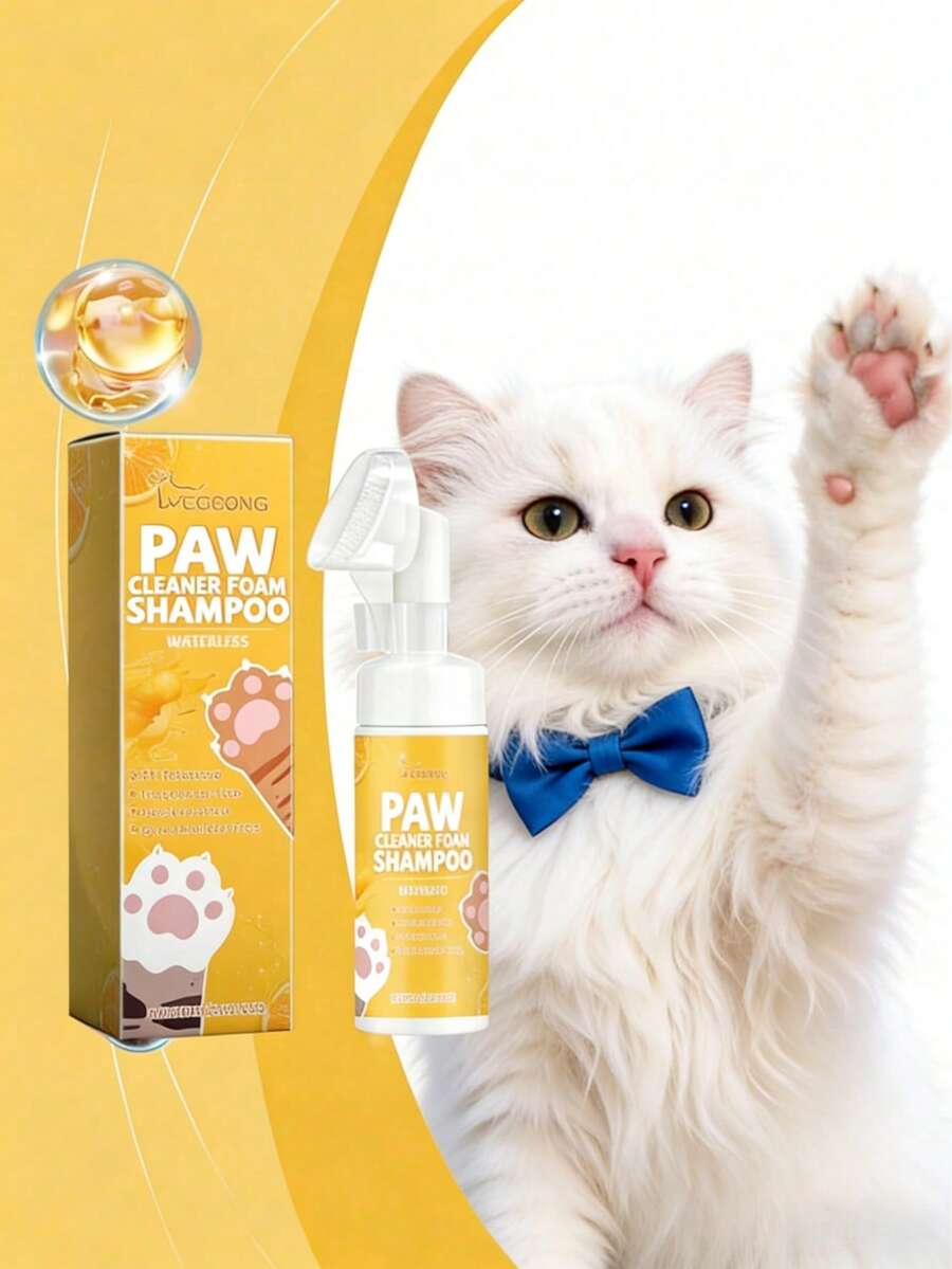 1 chai dung tích lớn 100ml Sữa rửa bọt cho bàn chân thú cưng, chăm sóc làm sạch, dưỡng ẩm và nuôi dưỡng bàn chân mèo và chó. Chứa nhiều thành phần dưỡng ẩm và nuôi dưỡng, chẳng hạn như dầu thực vật tự nhiên, v.v. - Nhiều màu - Xem 1