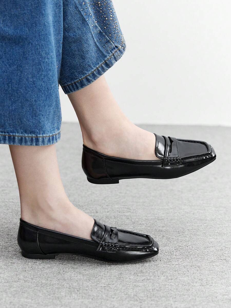 CUCCOO BIZCHIC 女士方头休闲通勤百搭鞋 - 黑色 - 查看 1