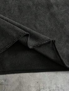 AXEPEAK Men's Casual Loose Fit Sleeveless Tank Top, Black With Snow Flake Pocket, Rivet Trim, Screen Print - Black - View 5