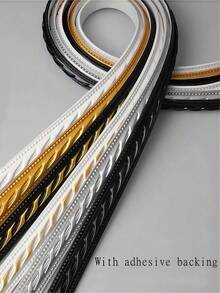 1m Tira decorativa autoadhesiva de PVC suave para decoración de techos, pisos y juntas de paredes, moldura 3D - Multicolor - Ver 6