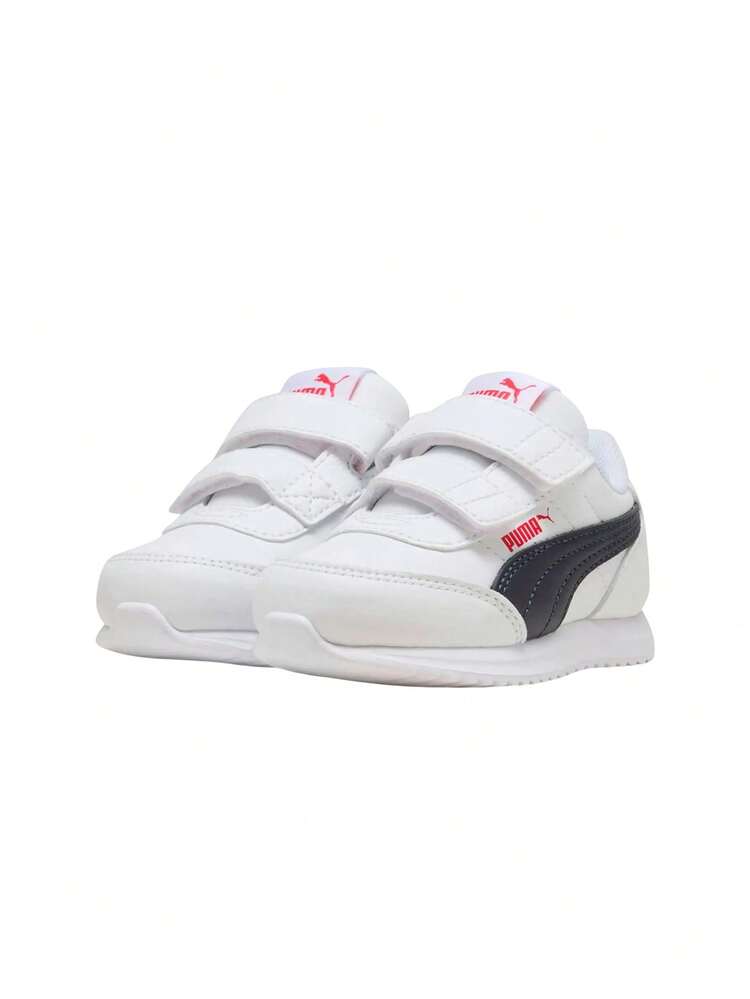 Puma R78 Lightwind SL V Kids Sneaker White / Navy / Red 403711 - White-New Navy-For All Time Red - View 3
