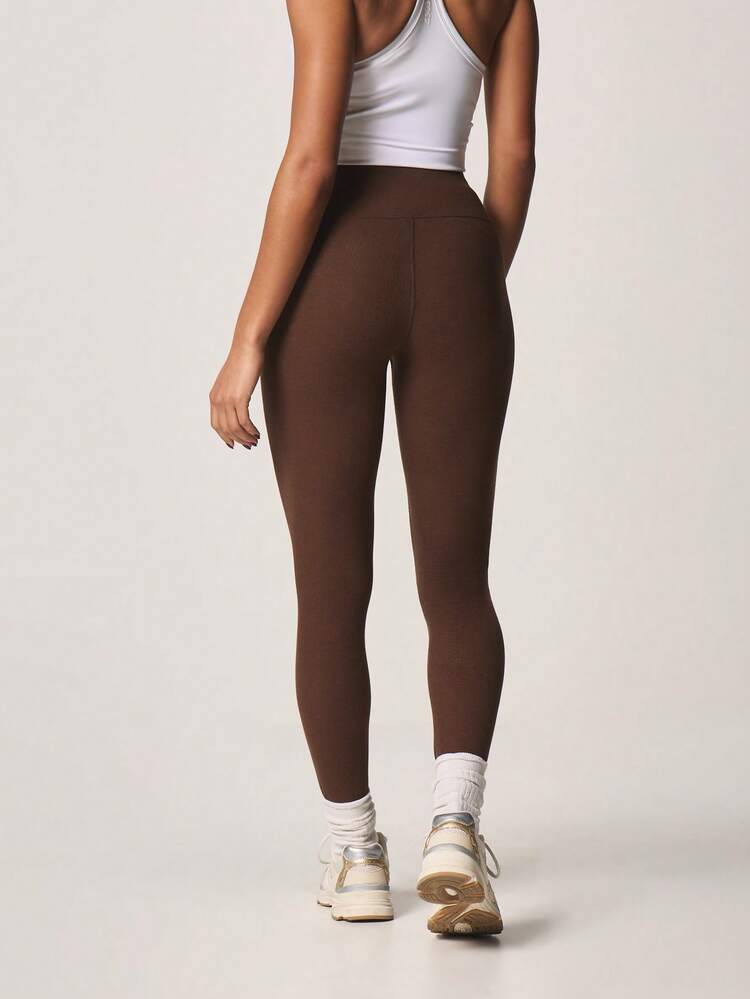 MISSGUIDED Women High Waisted Ribbed Workout Compression Leggings Full Length Yoga Pants Athletic Fitness Running Training Sports Tights Performance Activewear Bottoms