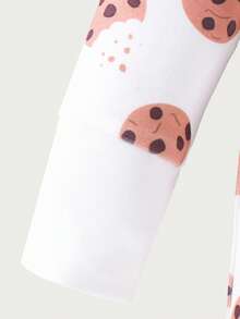 Baby Boy Cookie Print Double-Zipper Long Sleeve Romper Pajamas