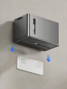 1 件装壁挂式免钻孔防水卫生纸收纳盒架分配器，适用于浴室收纳、厨房橱柜水槽下空间节省、家居装饰、浴室配件 - 彩色 - 查看 6