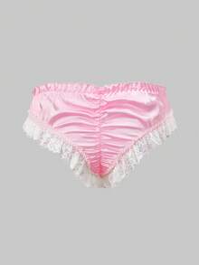 DrisQ Quần lót nam phối ren tương phản với nơ trang trí, đồ lót gợi cảm. - màu đen - Xem 2