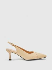 CUCCOO BIZCHIC Tacones altos de punta elegantes y de moda para ir al trabajo - Albaricoque - Ver 2