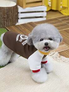 PETSIN Gilet et capuche en peluche veloutée pour animaux de compagnie pour l'automne/l'hiver - Pull doux et chaud avec boucle de traction pour chiens, chats et petits animaux, à porter à l'intérieur/à l'extérieur - Multicolore - Voir 10