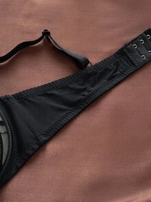 1pc Sexy Lace Simple Lift & Enhance Small Bust Wireless Bra - Multicolor - View 3