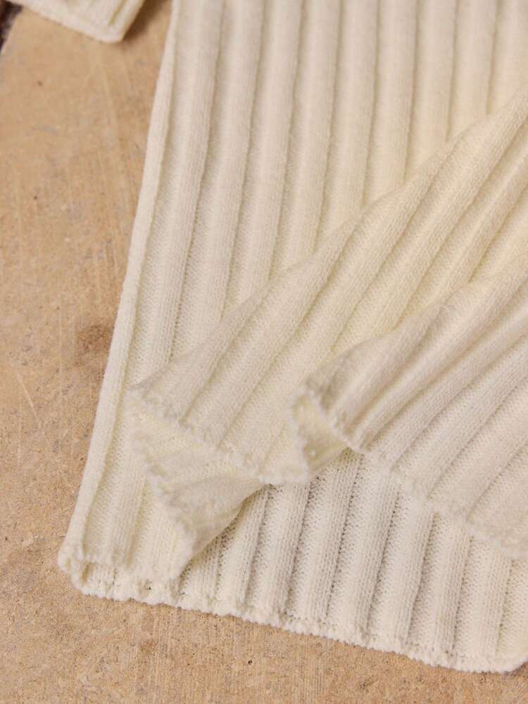 EMBROIDERED FLORAL KNIT FITTED PUFF SLEEVE KNIT TOP FOR WOMEN, SPRING/SUMMER