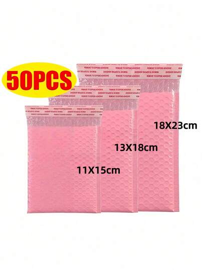 20/50 PCS Standard Size Envelope Style Pink Composite Pearlescent Film Thickened Waterproof Foam Bubble Clothing Packaging Mailer Bags For Shipping Storage Gift Wrapping Ecommerce Protective Packaging Supplies Bubble Padded Protective Shipping Bags