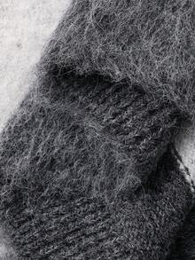 Vivie Lora Suéter holgado y suelto con estampado Fair Isle para mujer - Gris - Ver 6