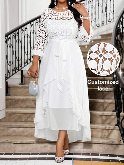 SHEIN Lady Plus Size Elegant Party Lace Patchwork Dress Elegant Dresses For Women Elegant Party Dresses Elegant Dress For Women  Elegant Dress Women Summer Dress Valentines Day Dress Elegant Dresses For Party Summer Dresses For Women Long Summer Dress For Women  Long Party Dresses Elegant Party Dress Party Outfit  Summer Clothes Valentine Clothes  Valentine's Day Valentine Outfits For Women Summer  Summer Dress   Valentine's Day  Valentine  Valentine Outfits For Women White Elegant Dress White Maxi Dress White Lace Sleeve Dress White Modest Dress White Dresses For Women White Dress Graduation Ceremony Graduation Dress Spring Casual Dresses For Women Graduation Dress Women  Valentine Summer Summer Clothes Summer Clothes  Wedding Guest Dress Weddings & Events Graduation Outfit For Mother Wedding Guest Dress For Women Elegant Dresses For Women Classy Party Vestido Festa Elegant Party Dresses