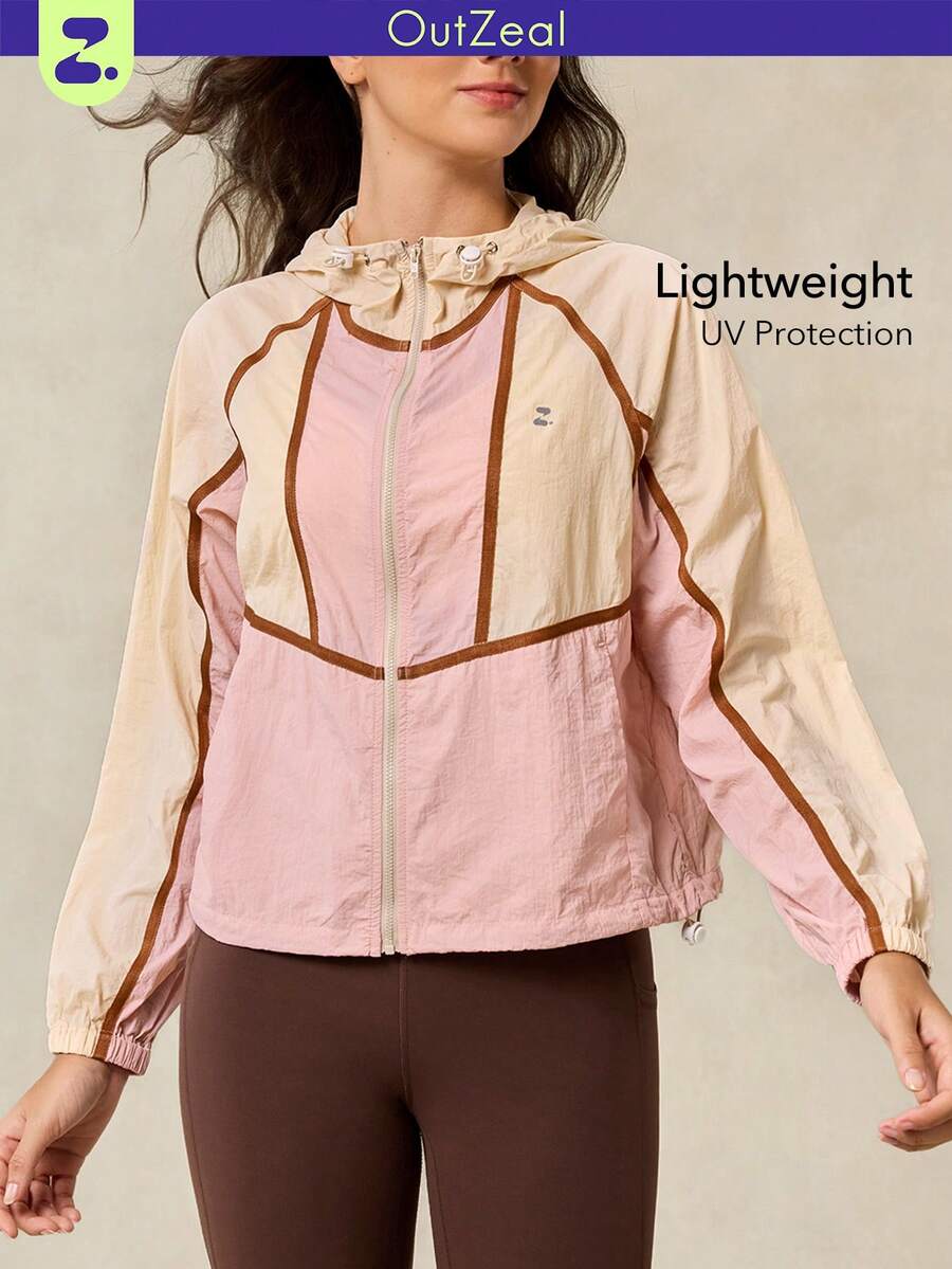 OutZeal UV Protection UPF50+ Cooling Lightweight Color-Blocking Outdoor Sun-Proof Jacket Summer Hiking - Multicolor - View 1